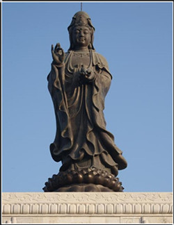 福建龍云寺18米高鑄銅觀(guān)音菩薩
